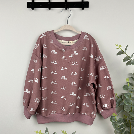 Sweater - Dusty Rose Rainbows